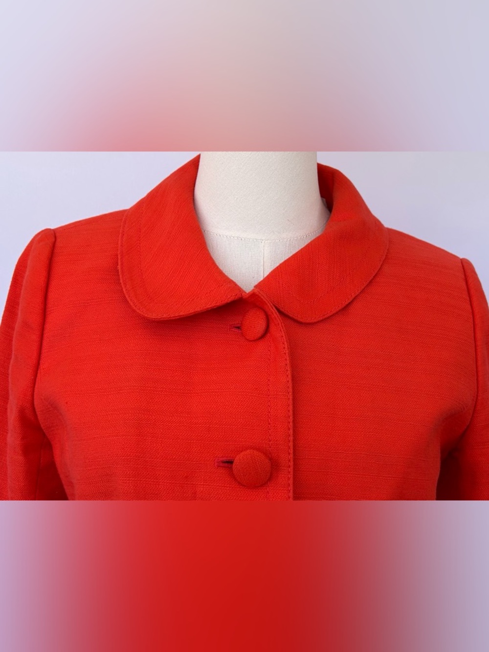 J. Crew Women’s‎ Molly Cotton/Linen Peplum Jacket Vintage Style Size 6 - Picture 2 of 11